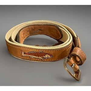 Zep Pro Redfish Tan Leather Brass Buckle -42 USA